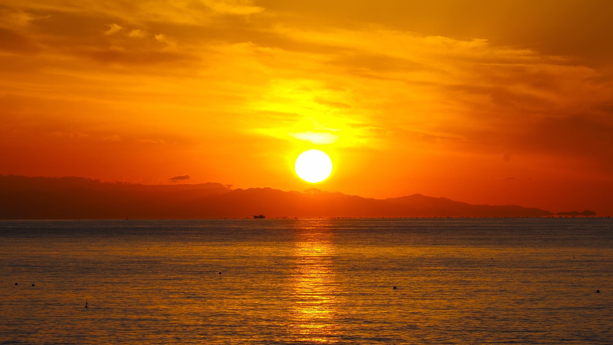 淡路島 西海岸の夕陽