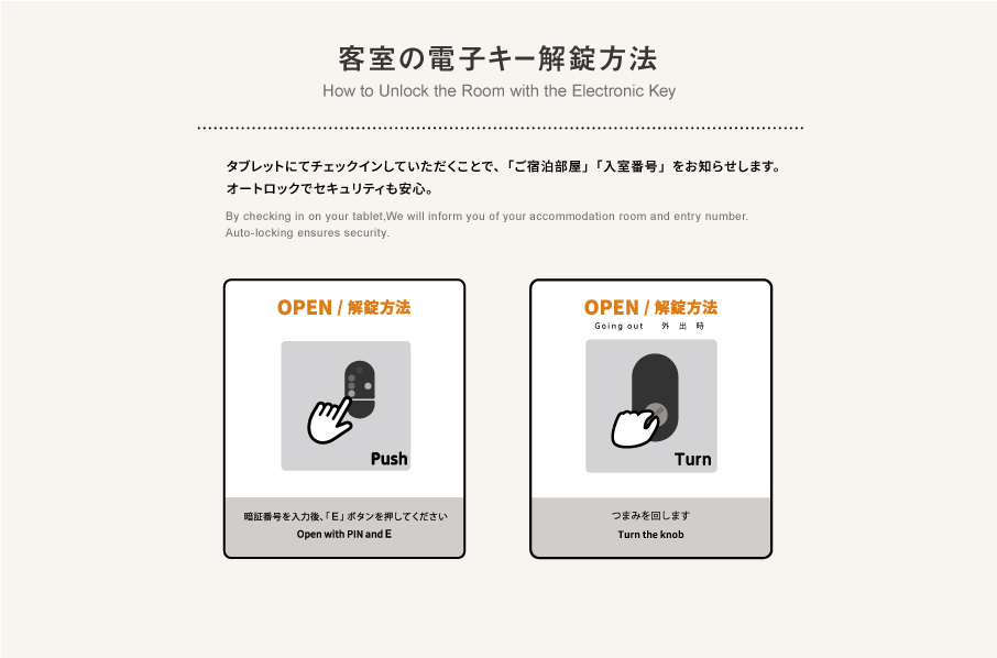 客室電子キーについて