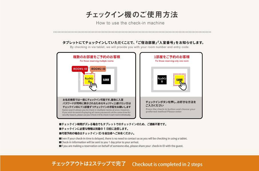 チェックイン方法
