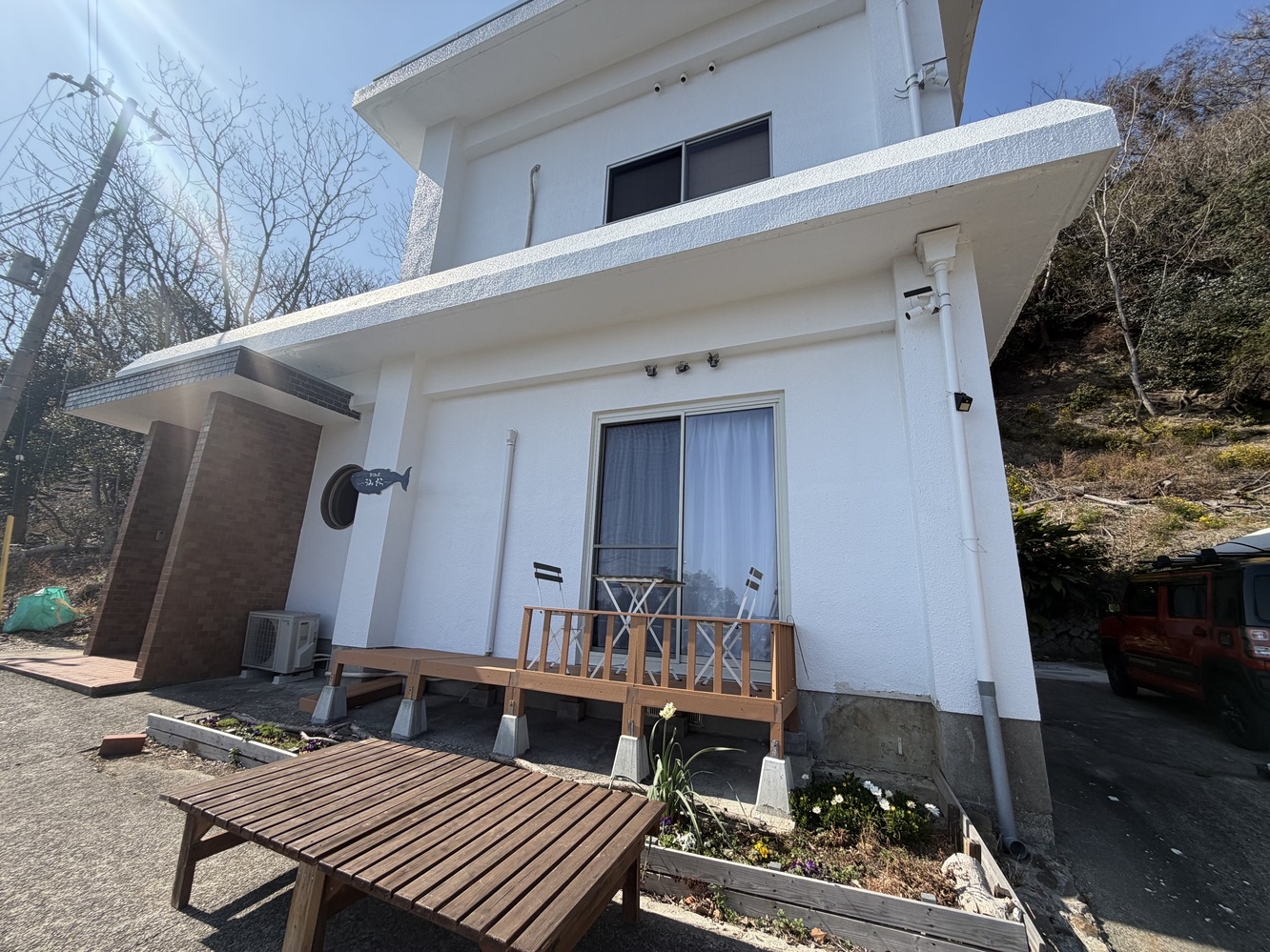 【1〜5名様予約料金プラン／一棟貸し】翌日は12時迄！高台から海を眺め、のんびりBBQ！