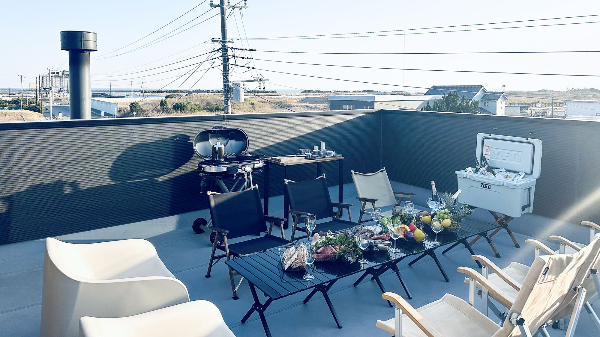 ・【BBQ】1日1名様の使用料2,200円（税込）で設備をご利用可能※食材・飲物は含まれておりません