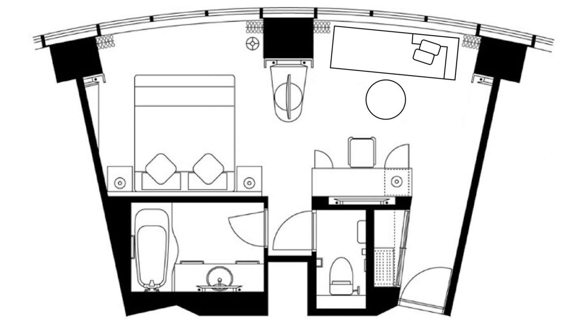■デラックスキング(33.8㎡)38階以上の高層階に位置するデラックスルーム。