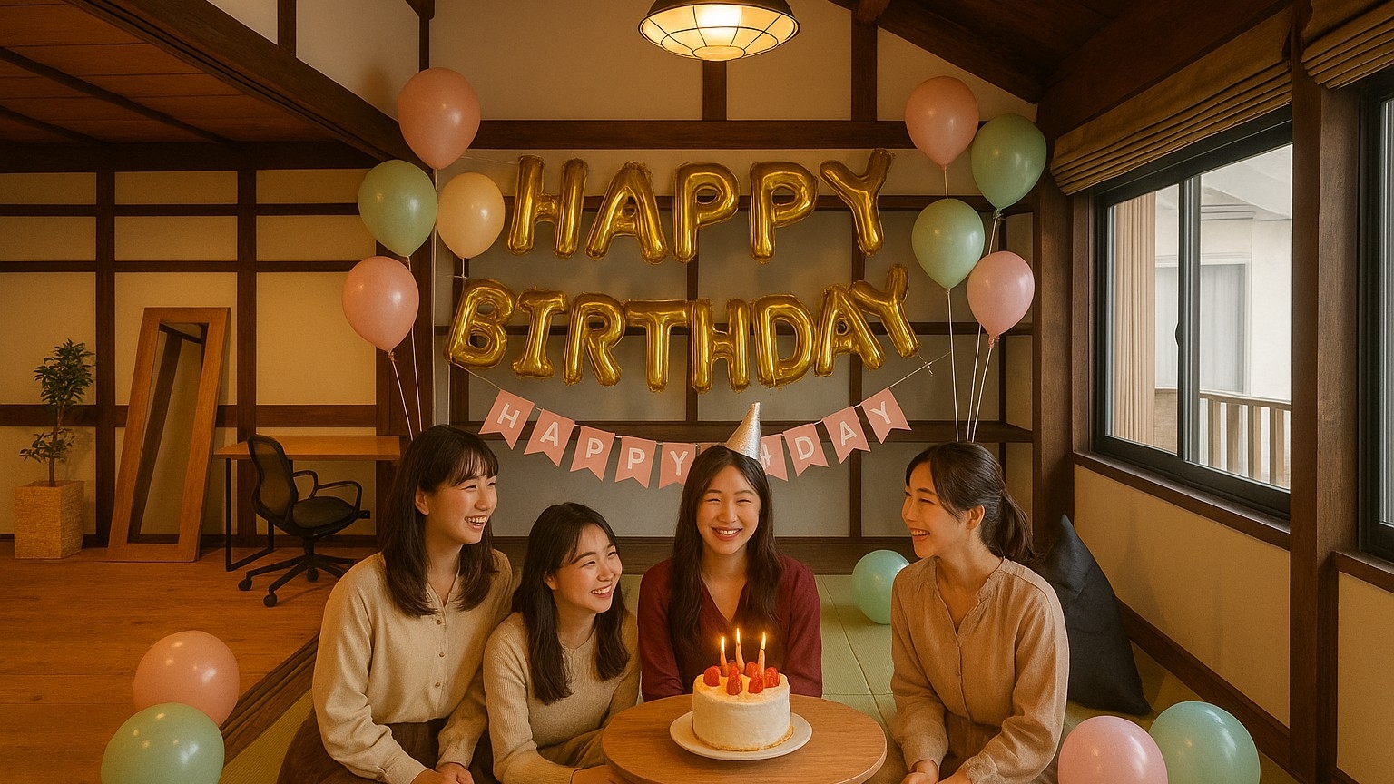 「商店街で、わたしたち時間」お部屋で楽しむ女子会・お祝い素泊まりプラン