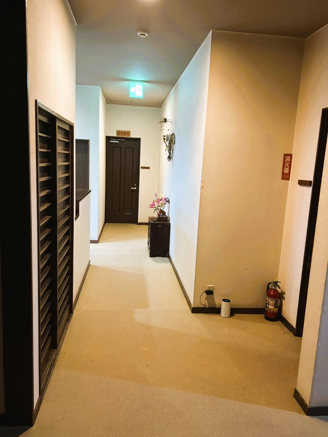 ２階の廊下です。歩行音が気にならない絨緞です。