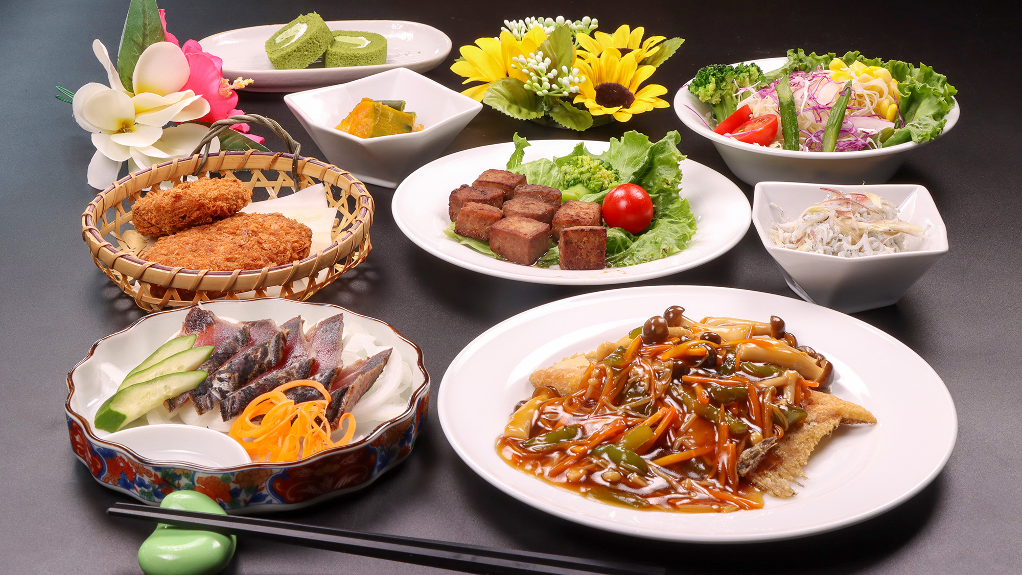 #夕食一例　季節の食材を使った夕食