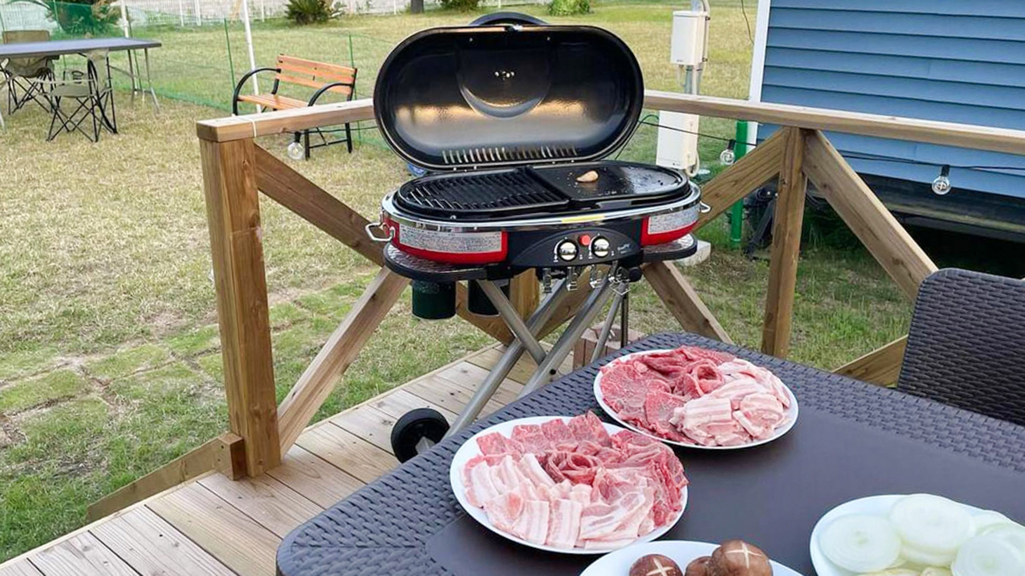 【BBQグリル貸出】食材持ち込みOK◎専用ウッドデッキでグループみんなで楽しいBBQを！（素泊まり）