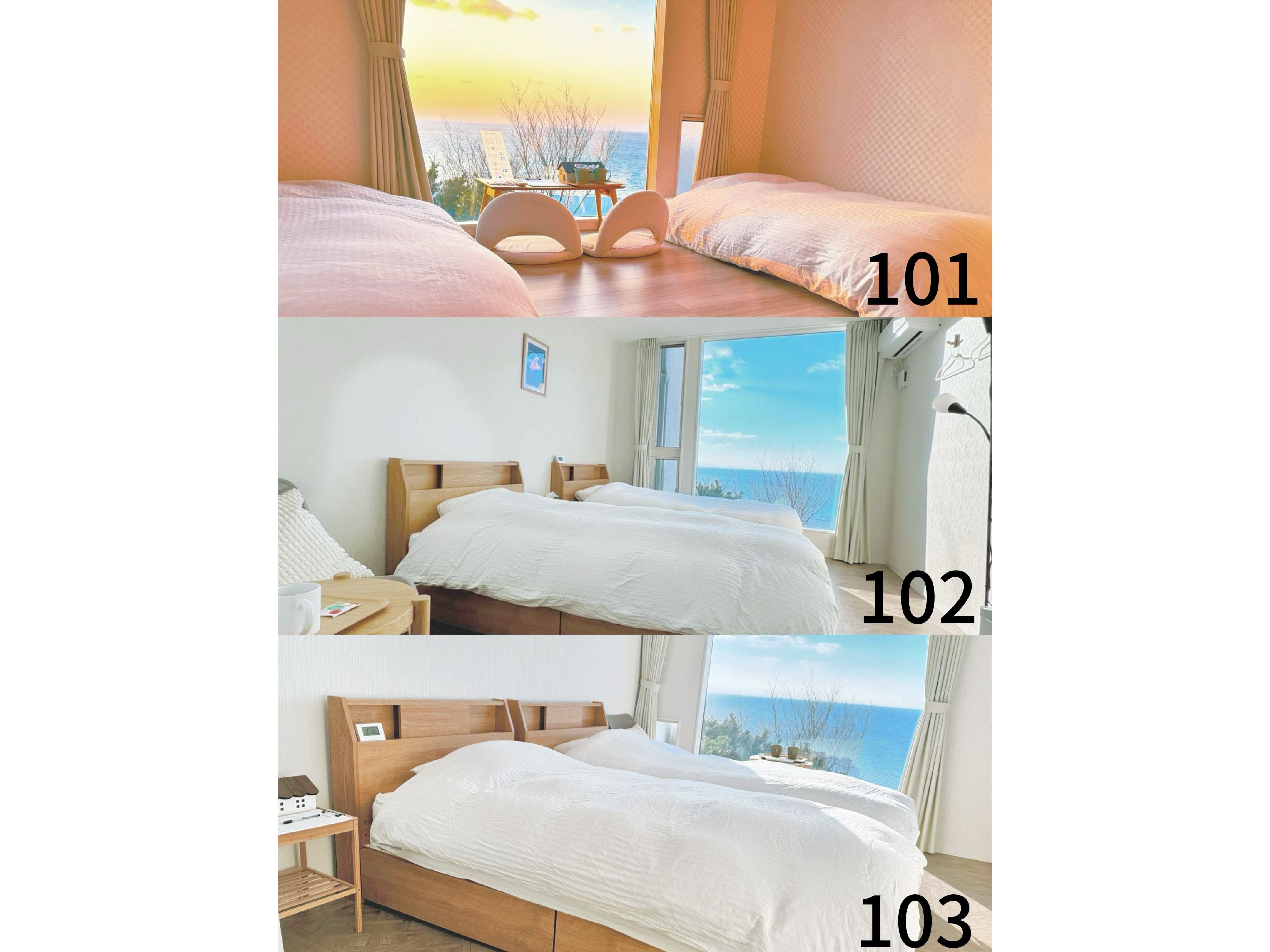 お部屋には小上がり式と洋式の2種類がございます（部屋の配置はご予約の順番に従いますので、指定はできません。申し訳ございません）。