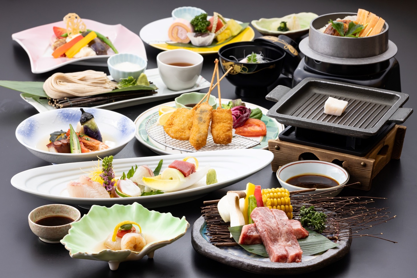 【2026年6月〜8月】60歳以上限定プラン♪量をおさえたシニア会席「四季会席」＆ご夕食時飲み放題付