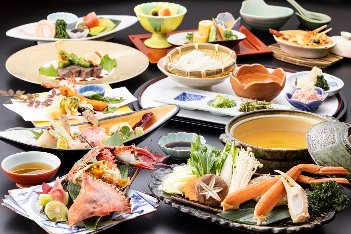 【『カニ刺し』や『かに雑炊』まで冬の味覚カニを食らう♪】カニ会席＆ご夕食時飲み放題付き