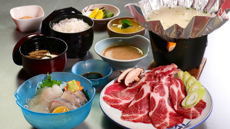 【夕食のみ☆ゆり野定食】選べるメイン3種♪早朝出発＆朝寝坊さんにオススメ♪