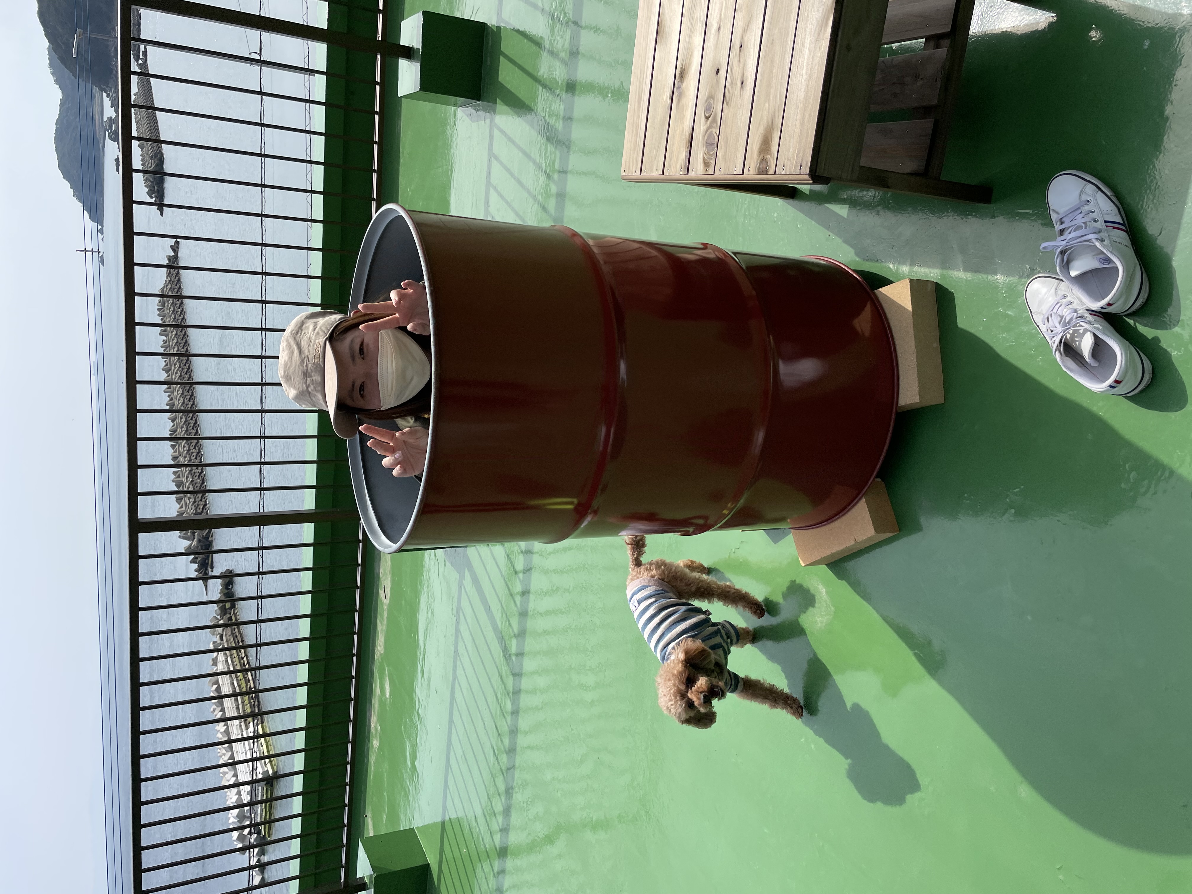 屋上ドラム缶風呂