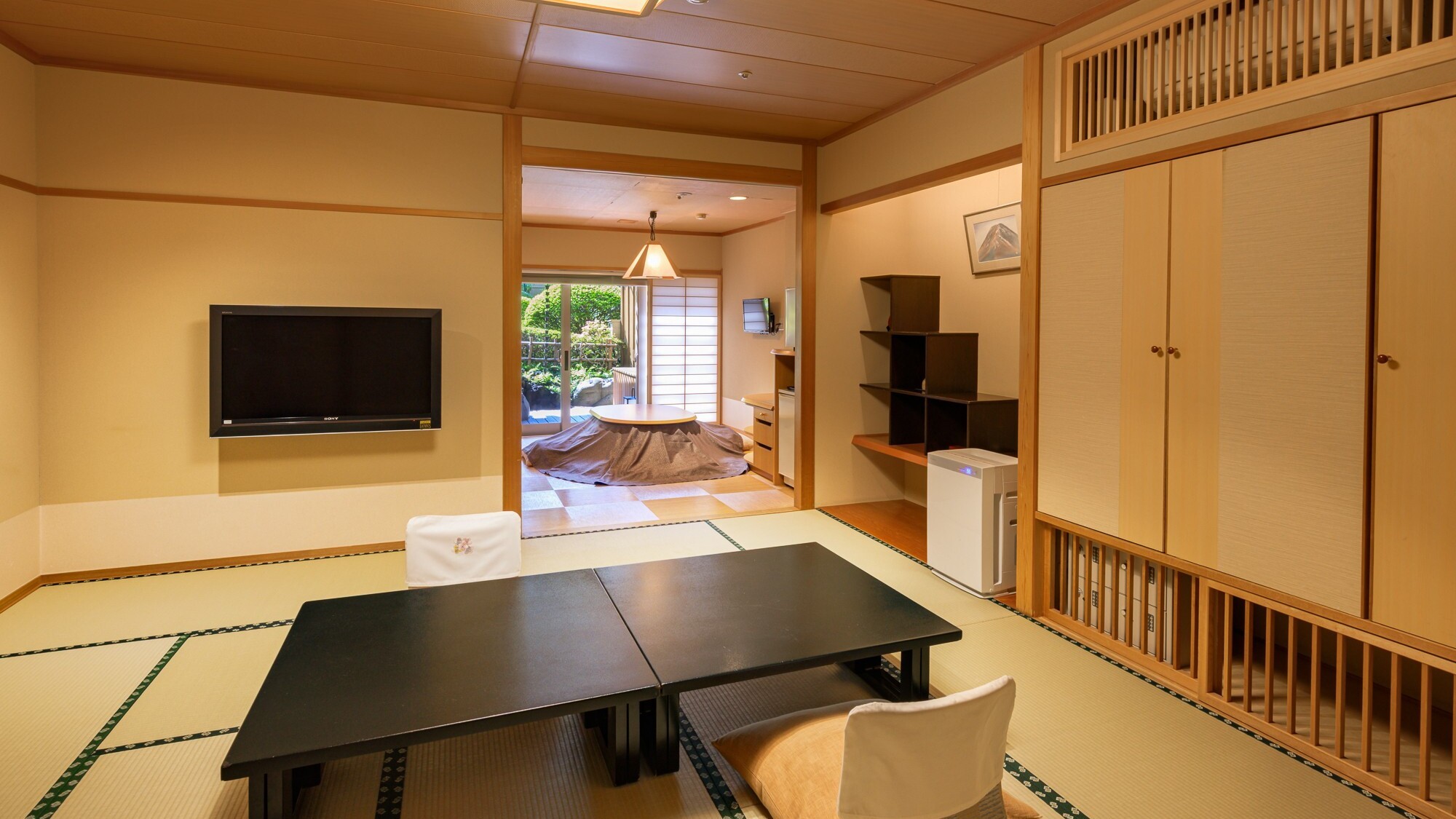 【禁煙】露天風呂付客室「ゆらく山彦亭・野楽（やらく）」10畳＋4.5畳＋露天風呂＜小庭眺望＞