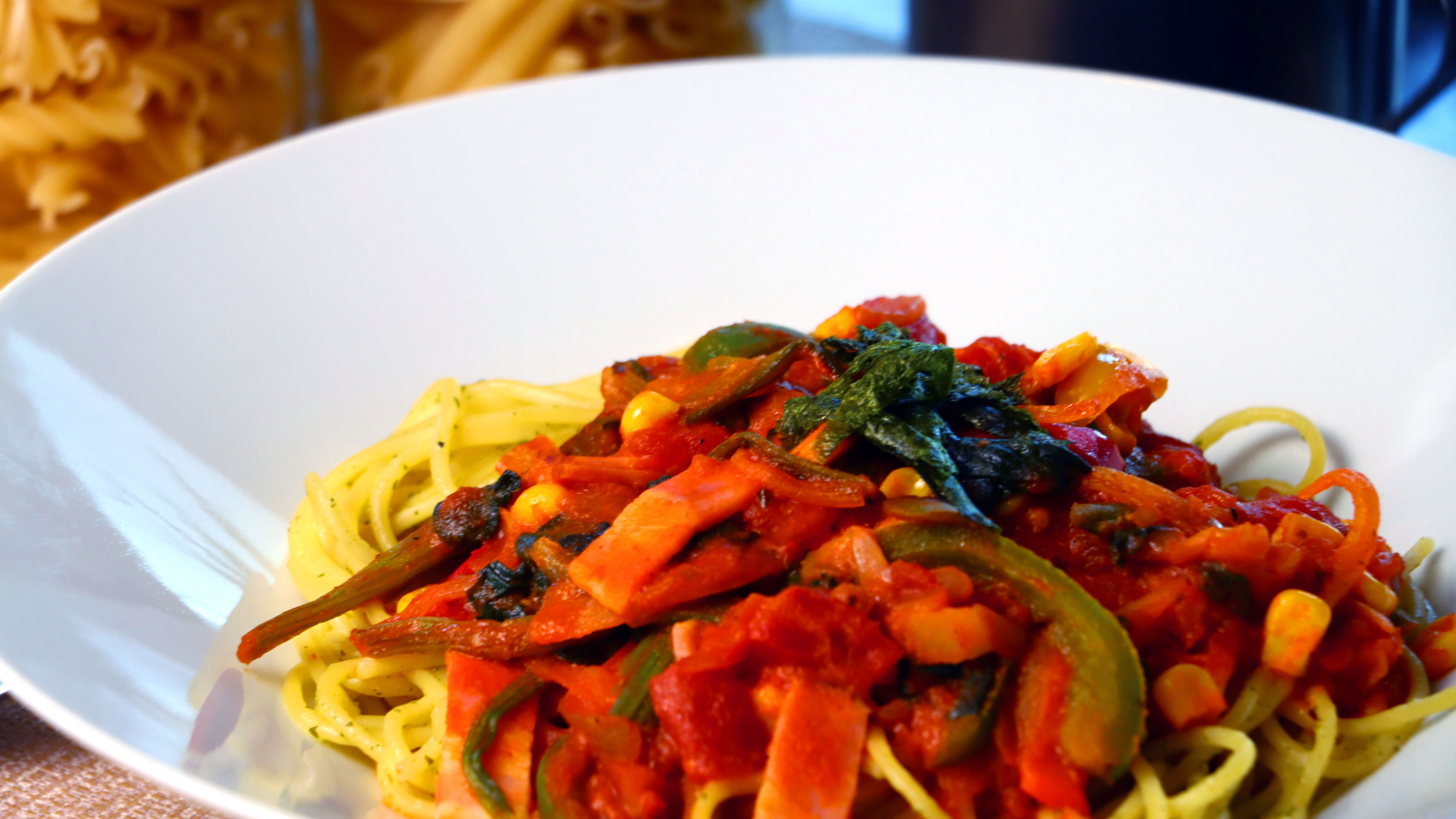 野菜たっぷり♪トマトスパゲッティ