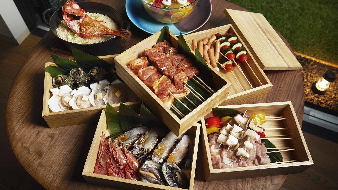 【プレミアムBBQ 〜特撰〜】＜夕朝食付＞プライベートガーデンで味わう極上の地場食材