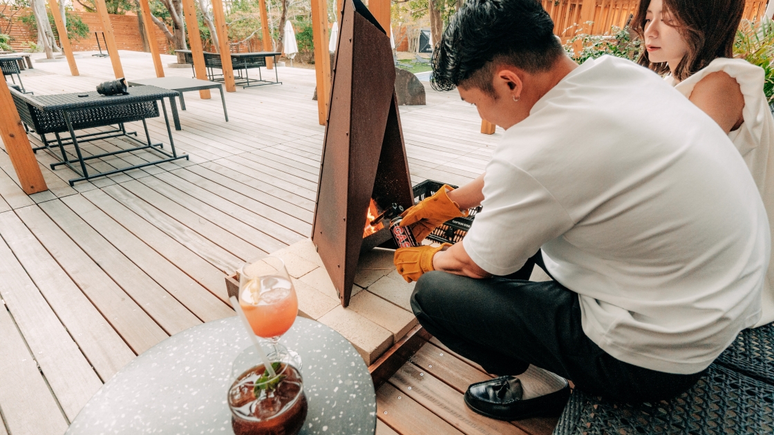 プライベート焚き火