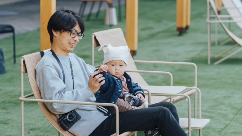 お子様も安心な中庭設計