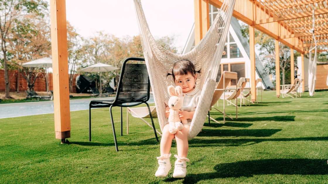 中庭ハンモック