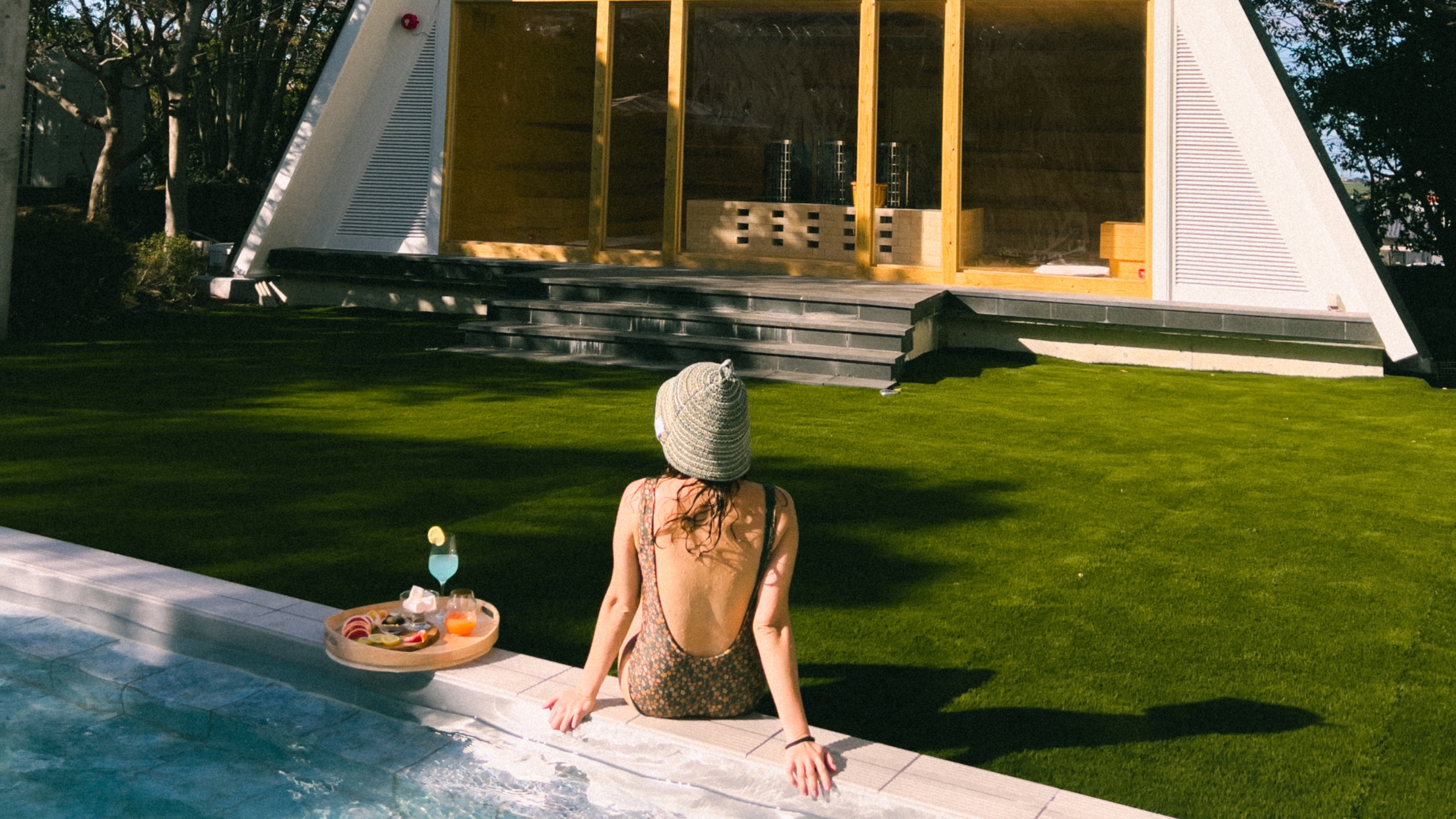 サウナ後に深呼吸とともに心と身体を整えます