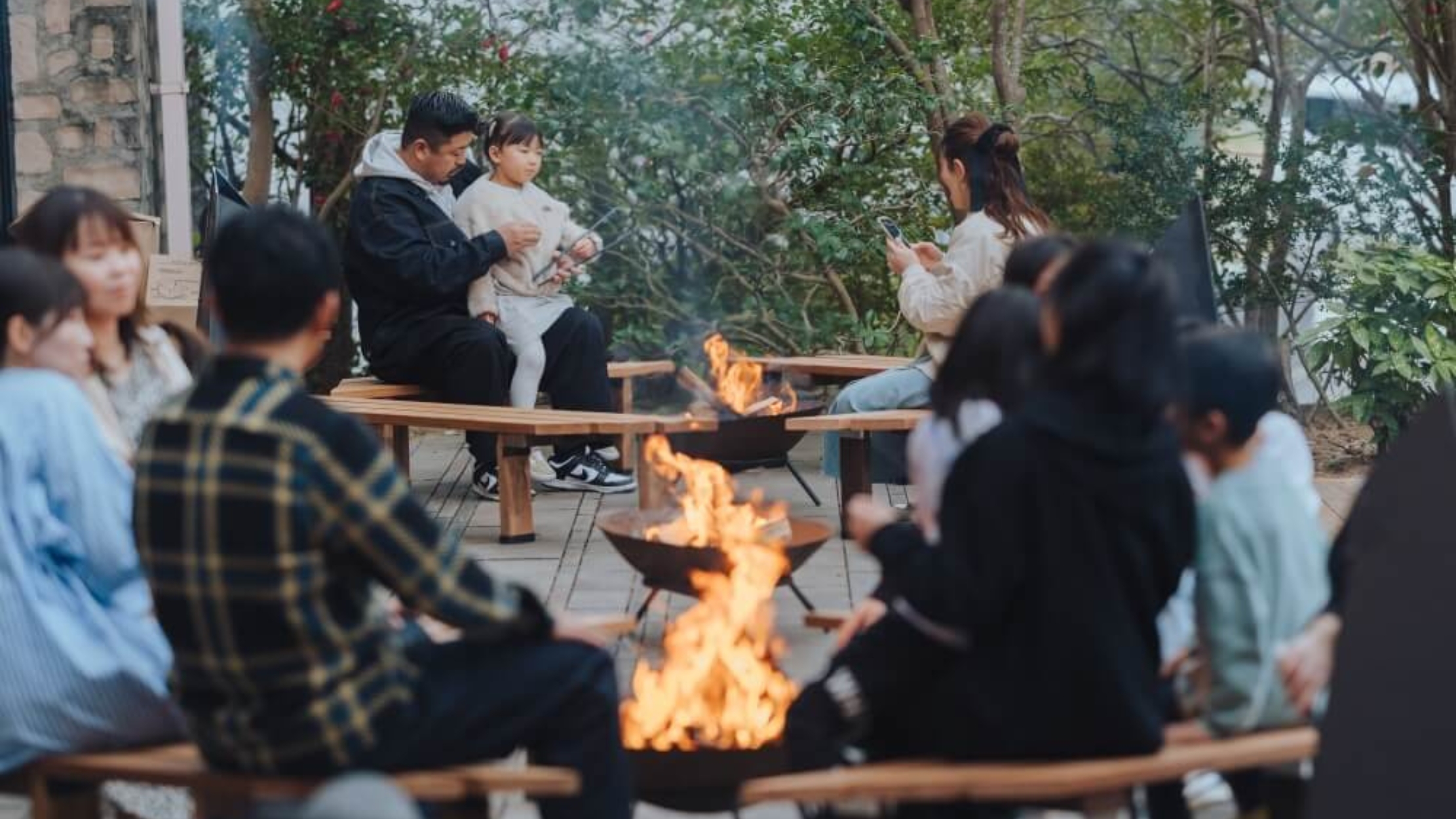 共有焚き火体験