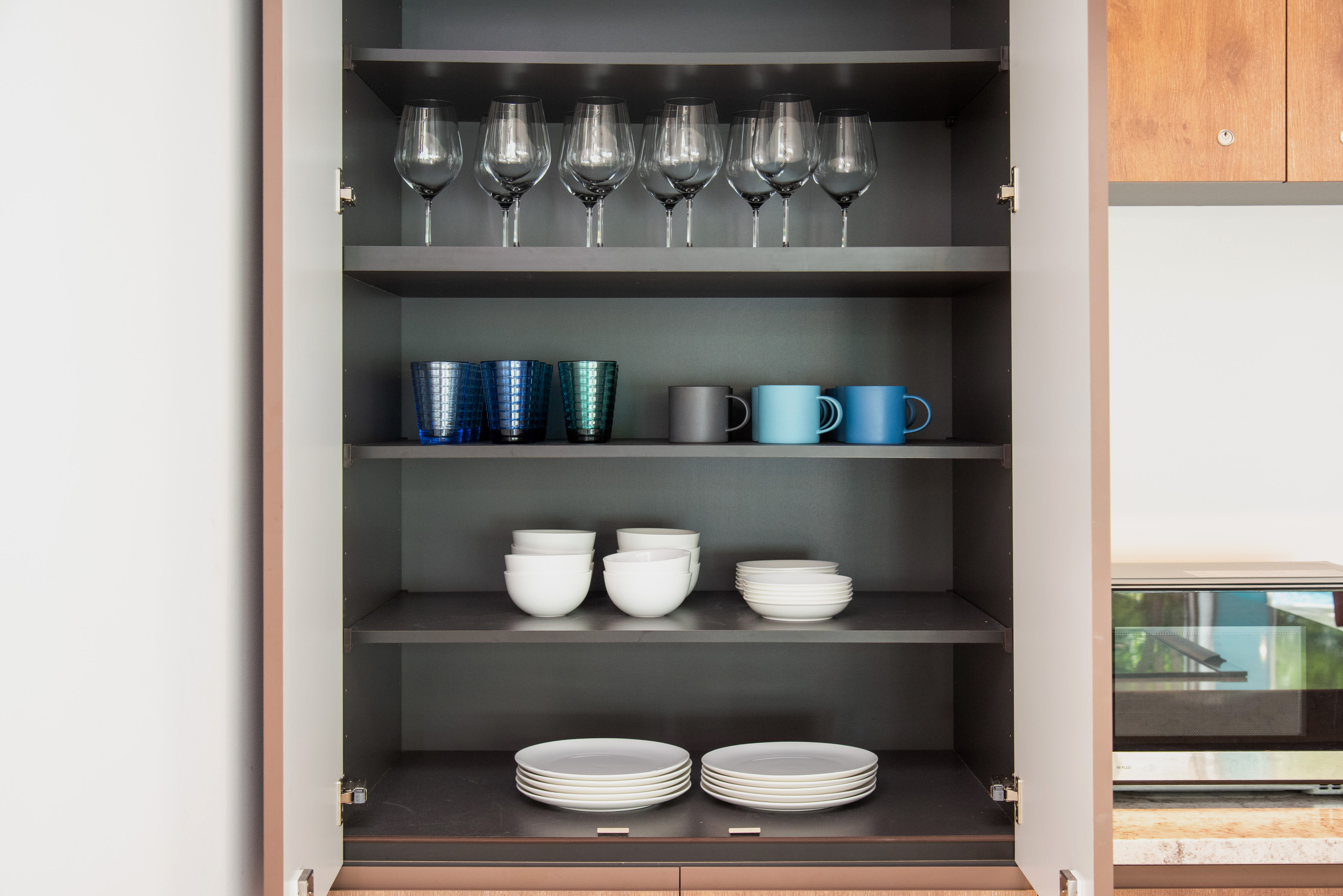 皿、ワイン、コップ