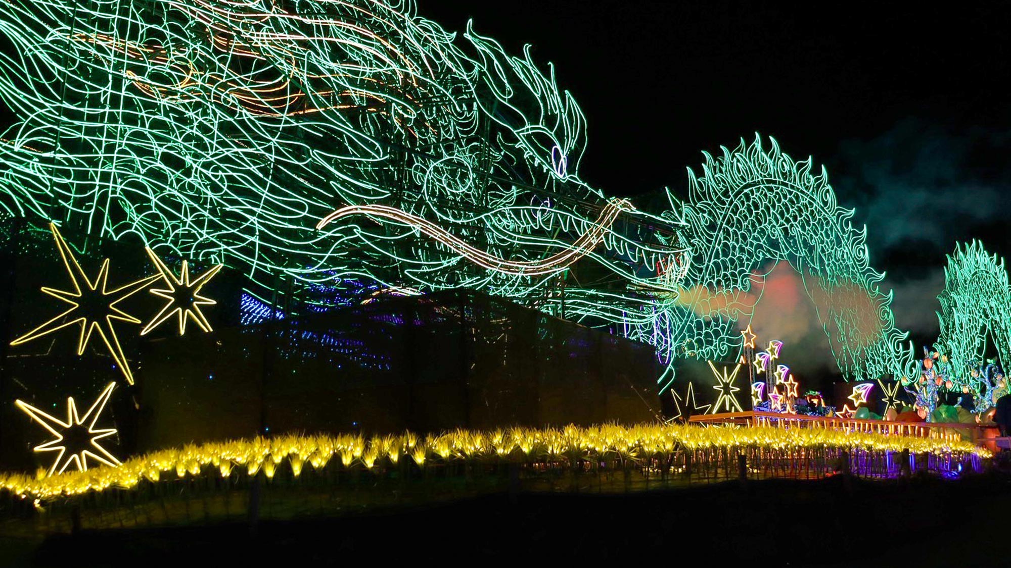 ・【伊豆高原グランイルミ 】今回のコンセプトは「龍の大冒険（ドラゴンアドベンチャー）」