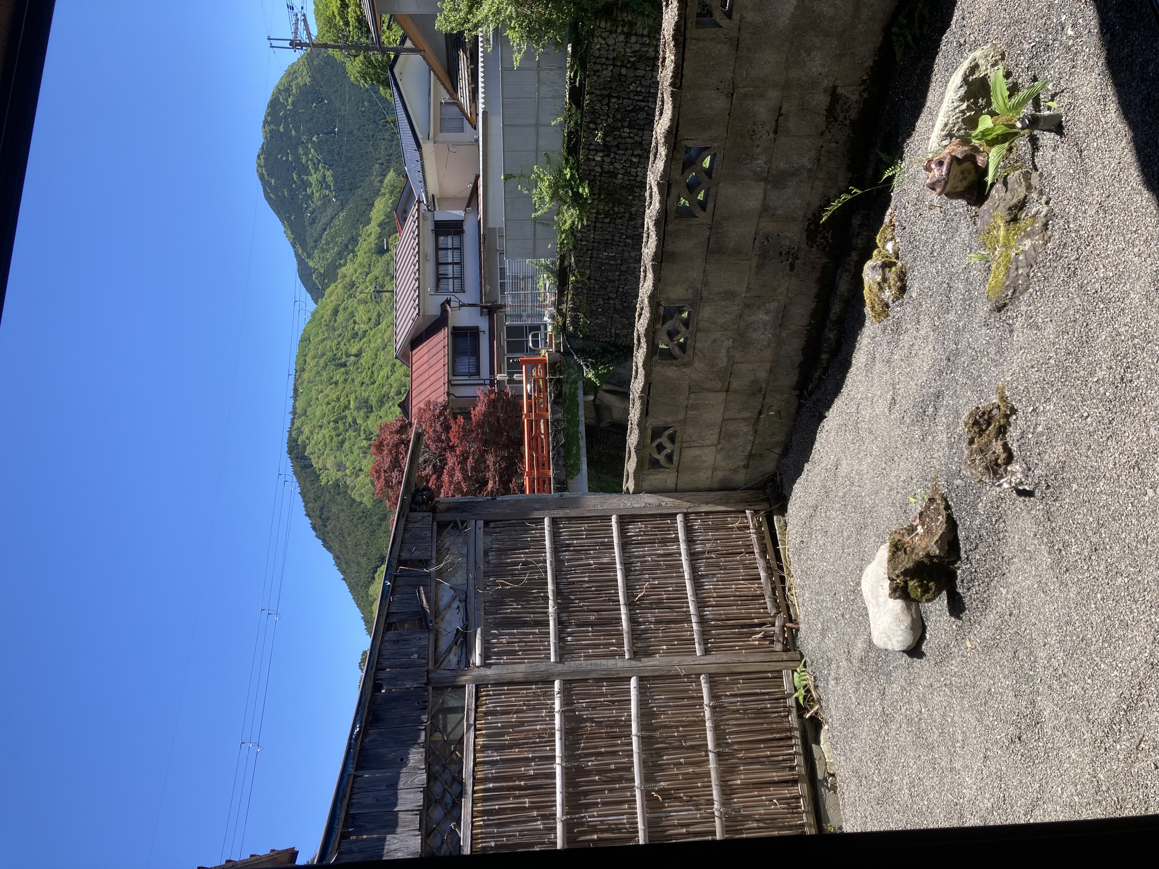 良い天気の日は中庭からの景色も綺麗です。