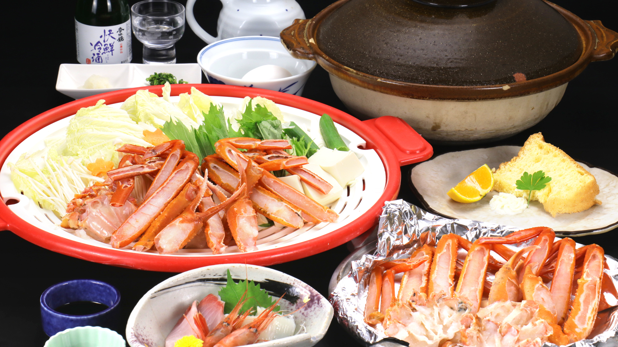 《香住蟹（紅ガニ）コース》フルコースは食べ切れない、シニアや女性の方にお勧めのリーズナブルなコース♪