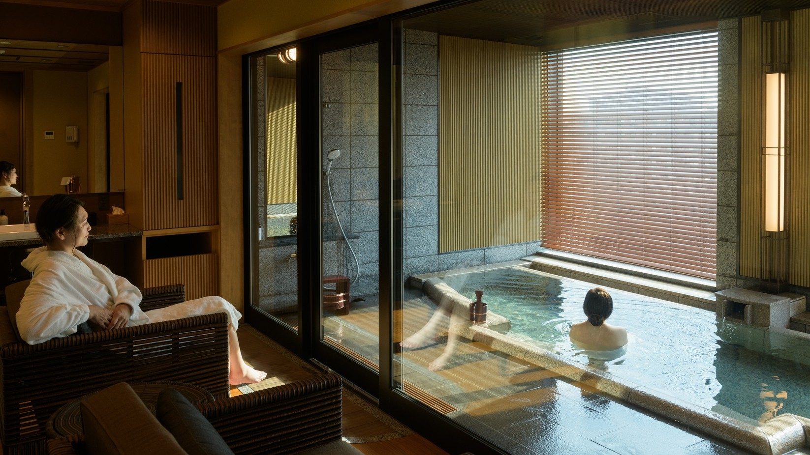 貸切の個室温泉でパートナーや親子と絆を深める ドリンク付き個室温泉＆朝食・ディナー付き＞