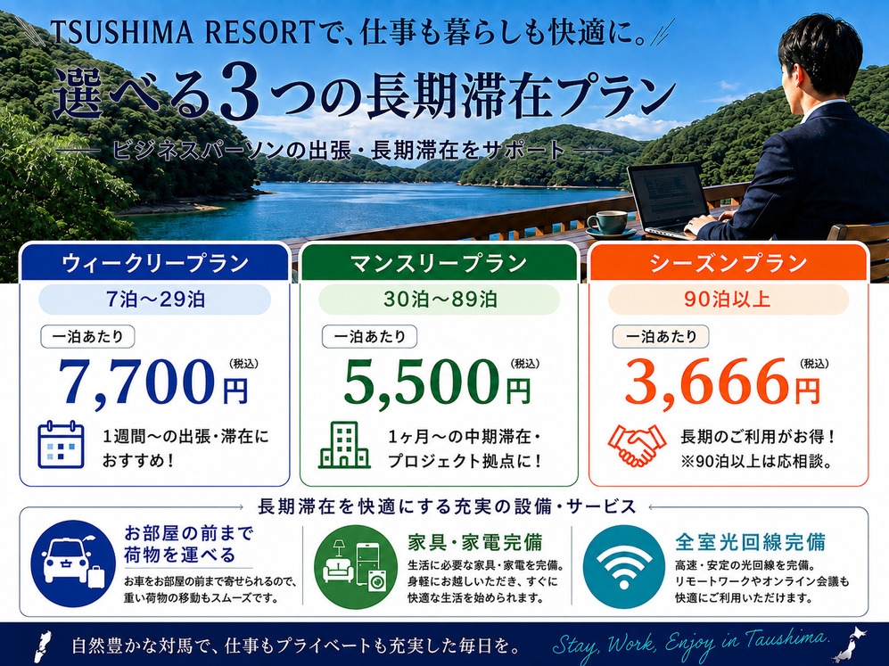 【7泊〜29泊以下対象】ウィークリープラン