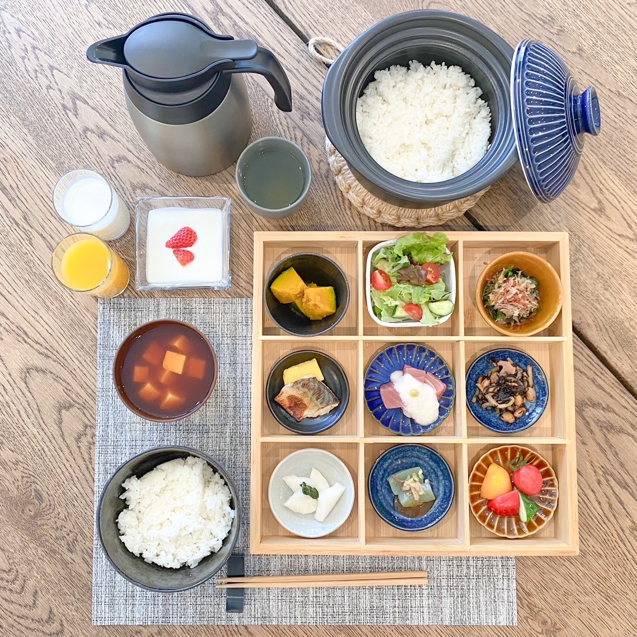 南アルプスの恵みを味わう和朝食