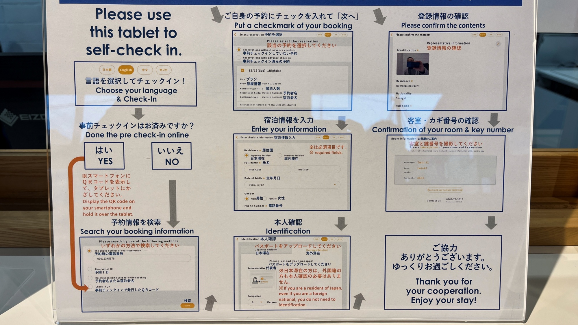 ◆セルフチェックインご案内