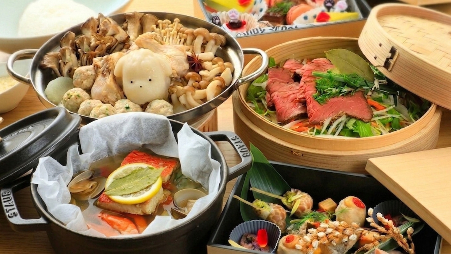 【さき楽28×基本】20日前までの予約でおひとり様3，300円OFF＆愛犬利用料半額＜☆基本鍋会席＞
