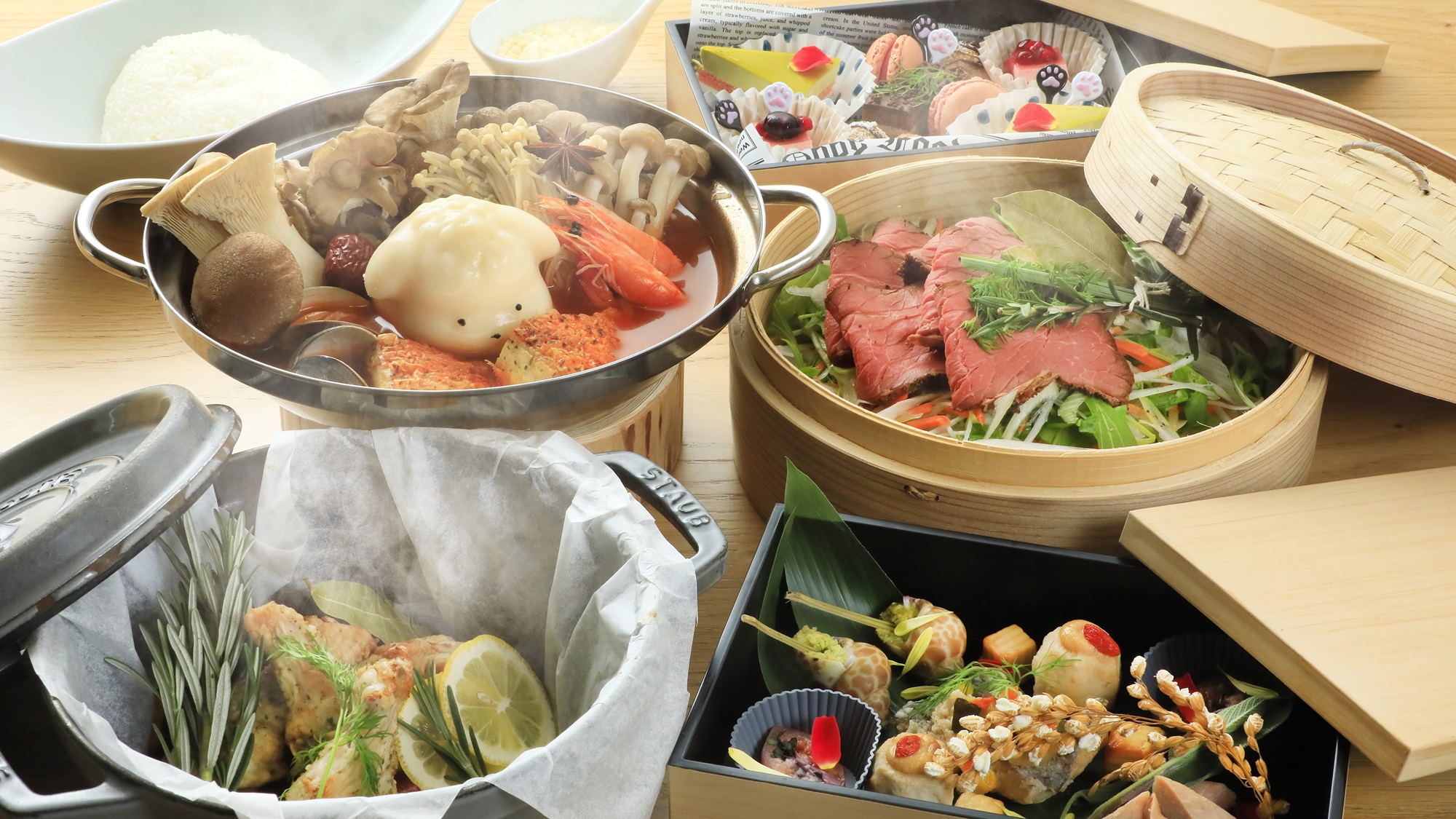 【ご夕食】基本鍋会席（一例）