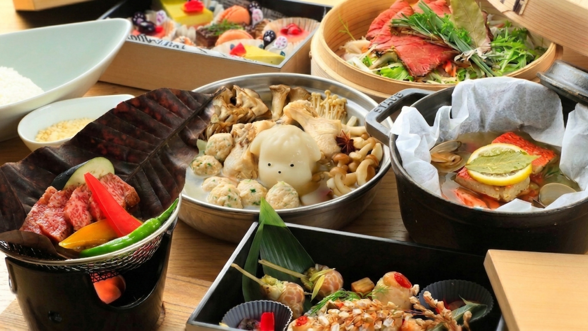【ご夕食】特選鍋会席＜春夏限定＞（一例）