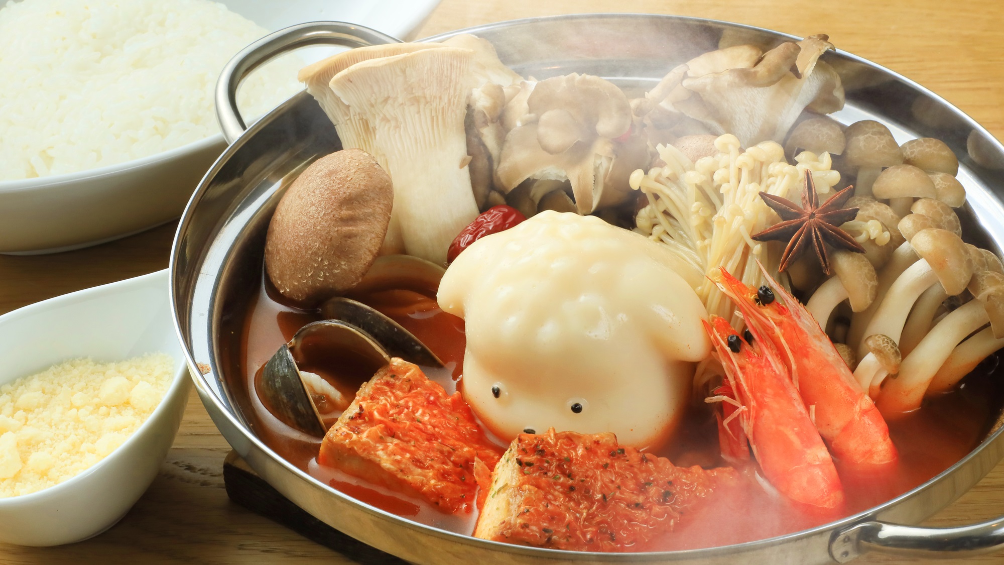 【ご夕食】わんちゃん型のコラーゲンゼリー入り（一例）