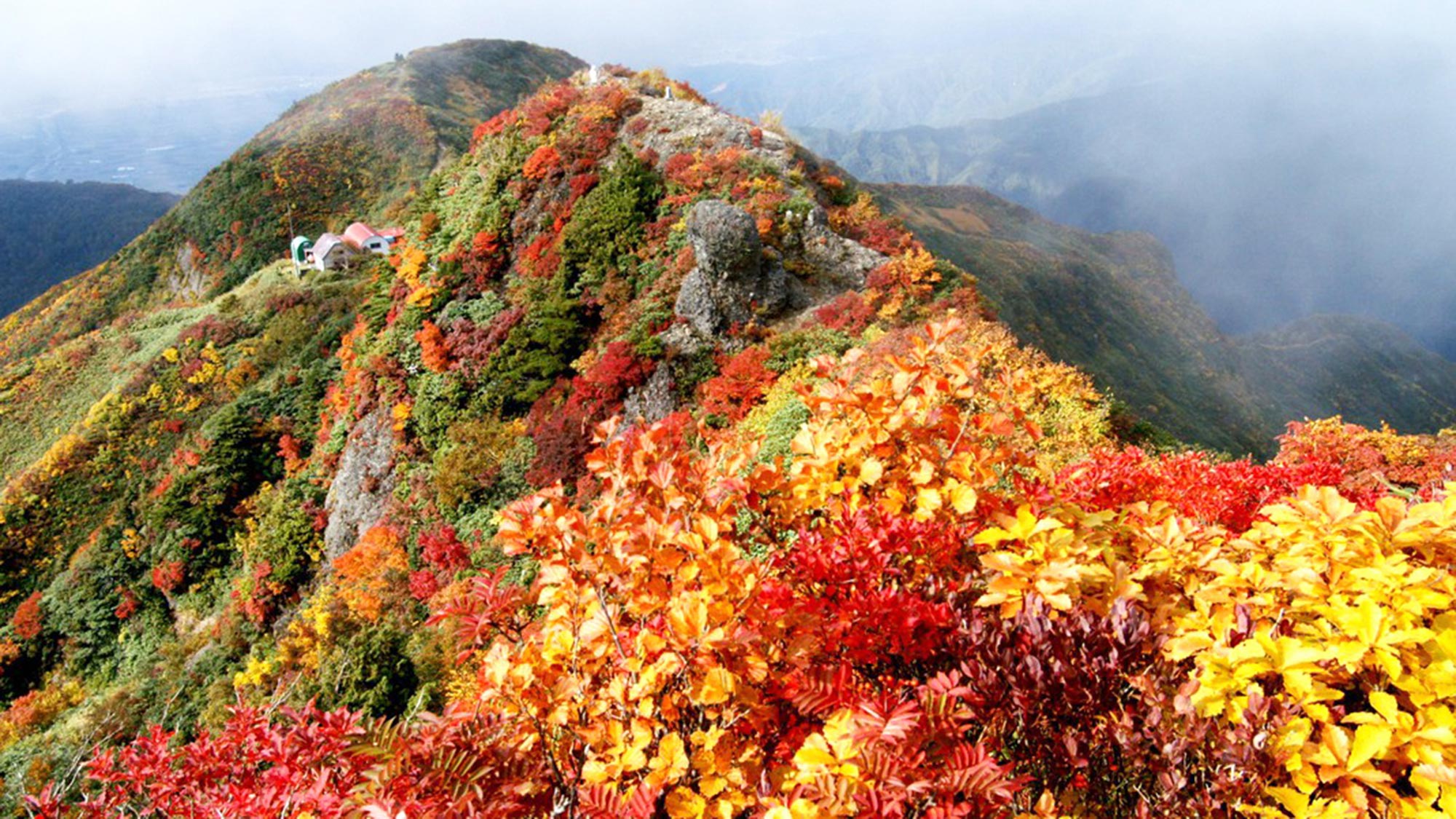 【周辺】10月中旬頃にはロープウェーから紅葉をご覧いただけます。晴れた日には日本海も一望できます