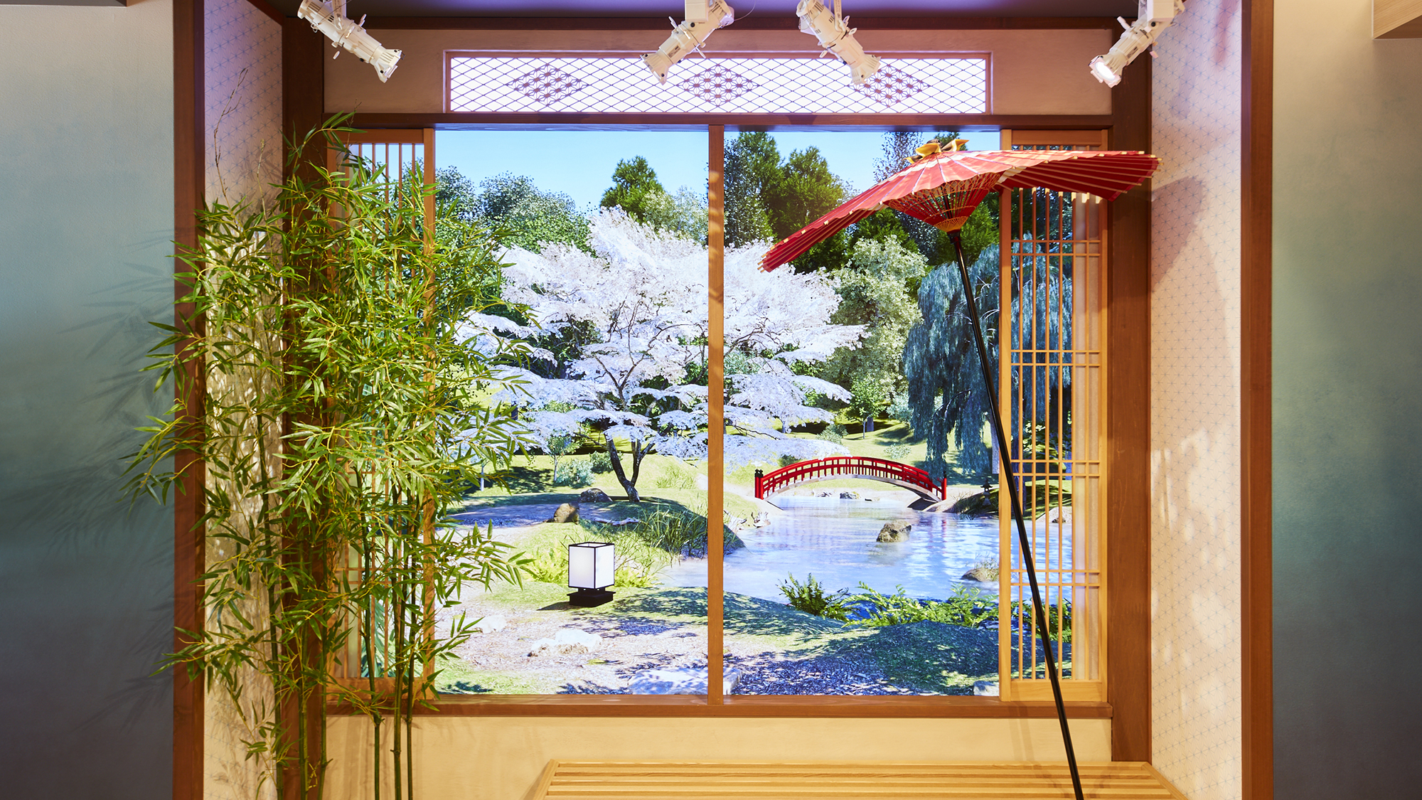 日本の四季を映し出すプロジェクションマッピング〜春〜