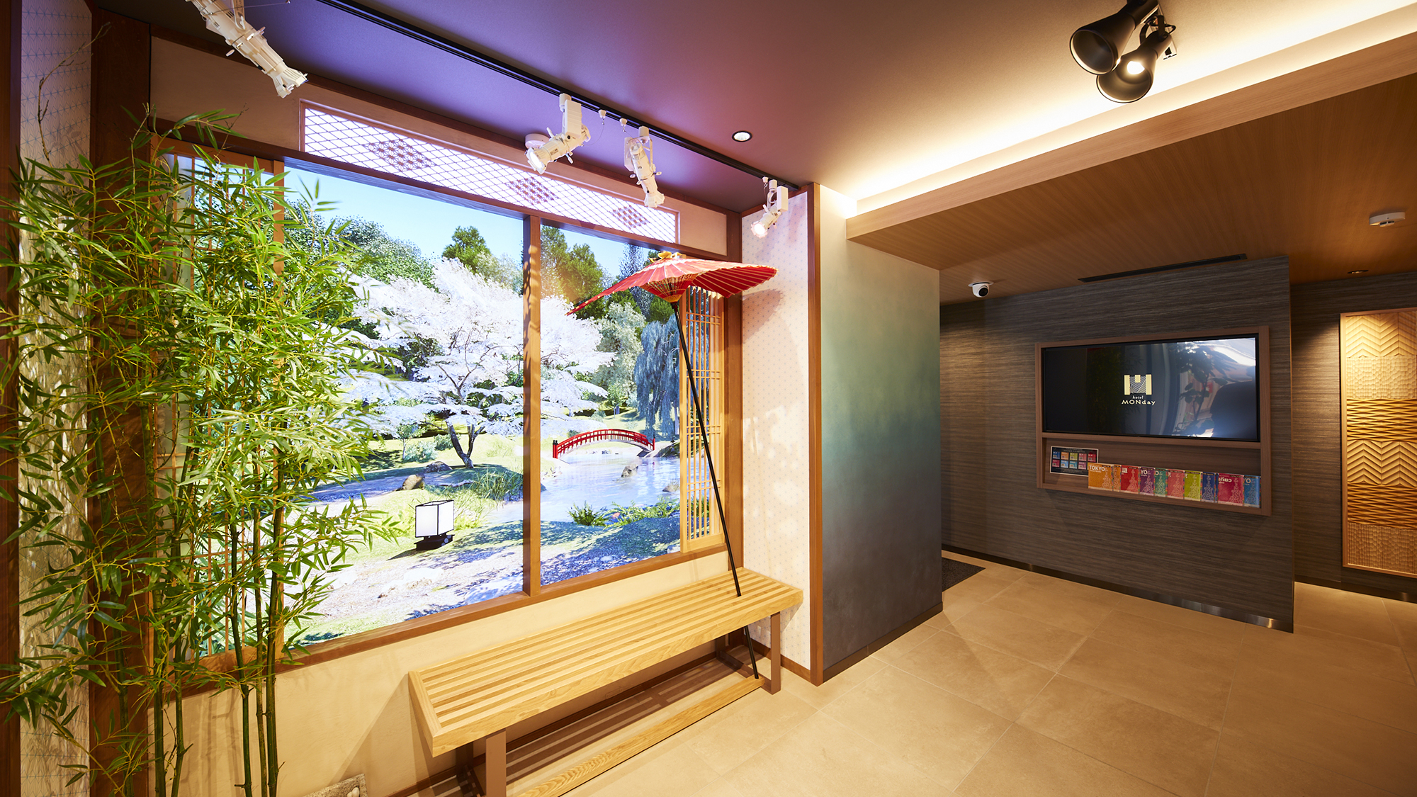 日本の四季を映し出すプロジェクションマッピング