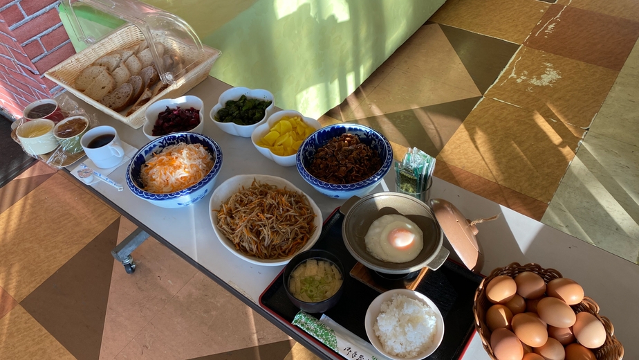 【朝食バイキング付】地元の新鮮な食材に、養鶏農家さんから毎日仕入れるたまごが食べ放題！