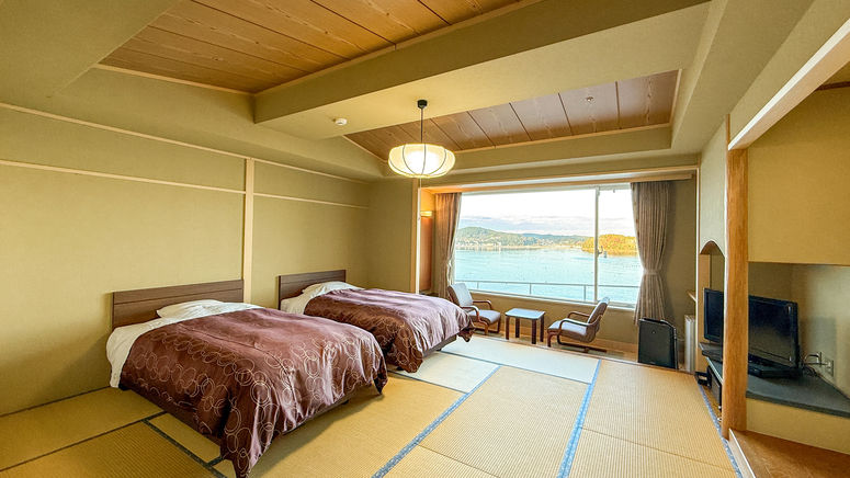 【東館：海側和室ツイン】12.5畳〜14畳（ベッド2台）