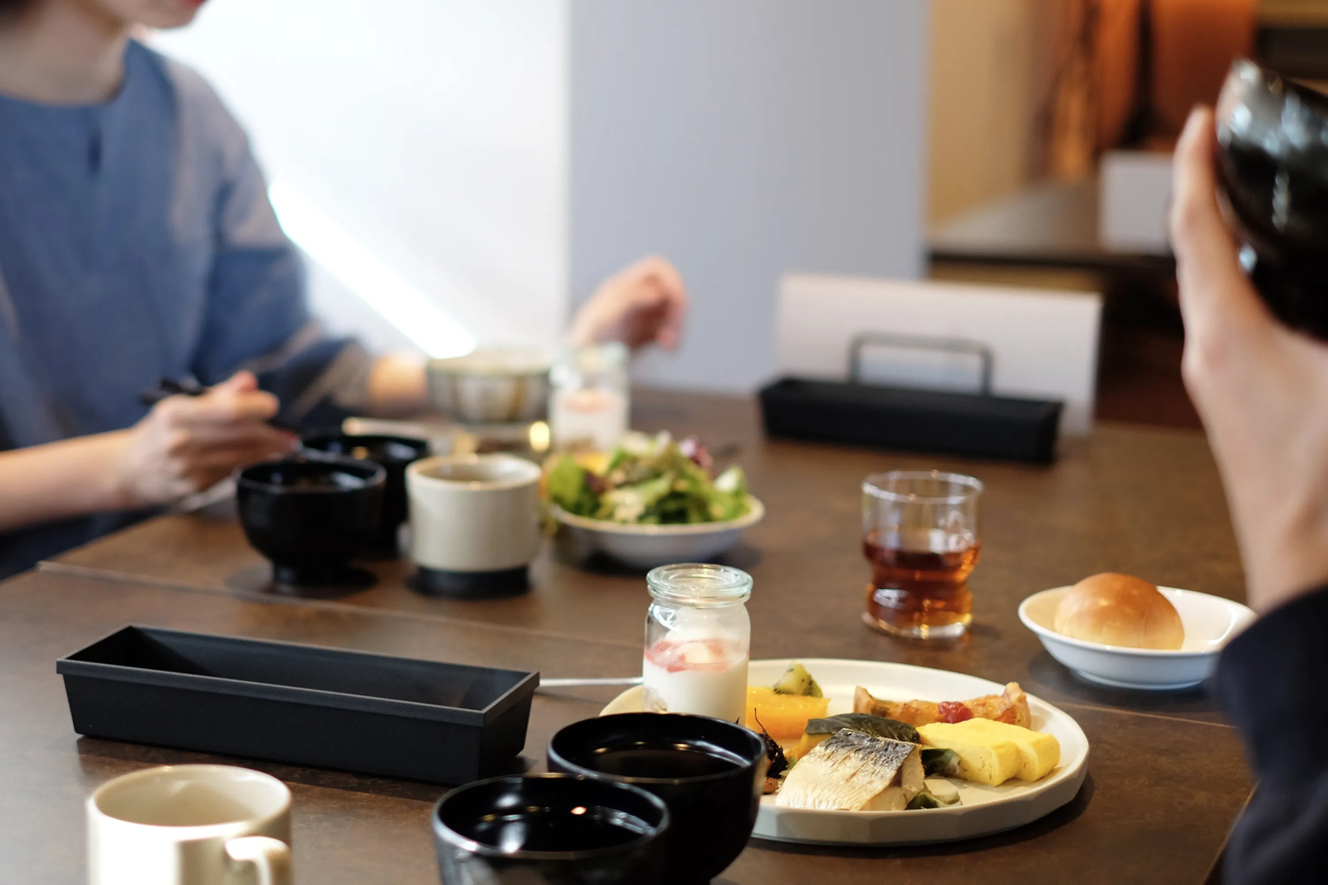 【レストランねをはす】和朝食派の皆様に、ご飯、和惣菜のご用意もございます。