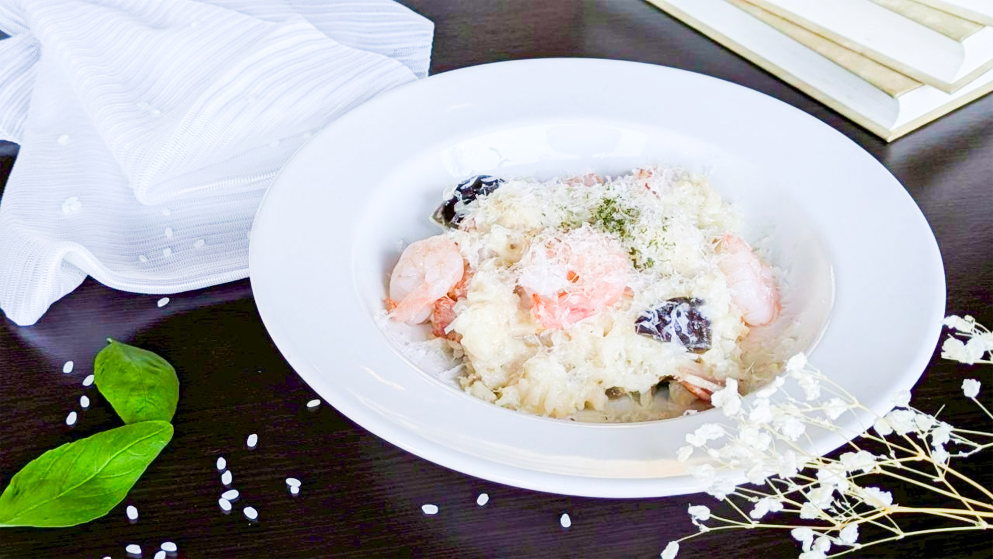 ・【昼食】ランチメニューの一例　日替わりリゾット