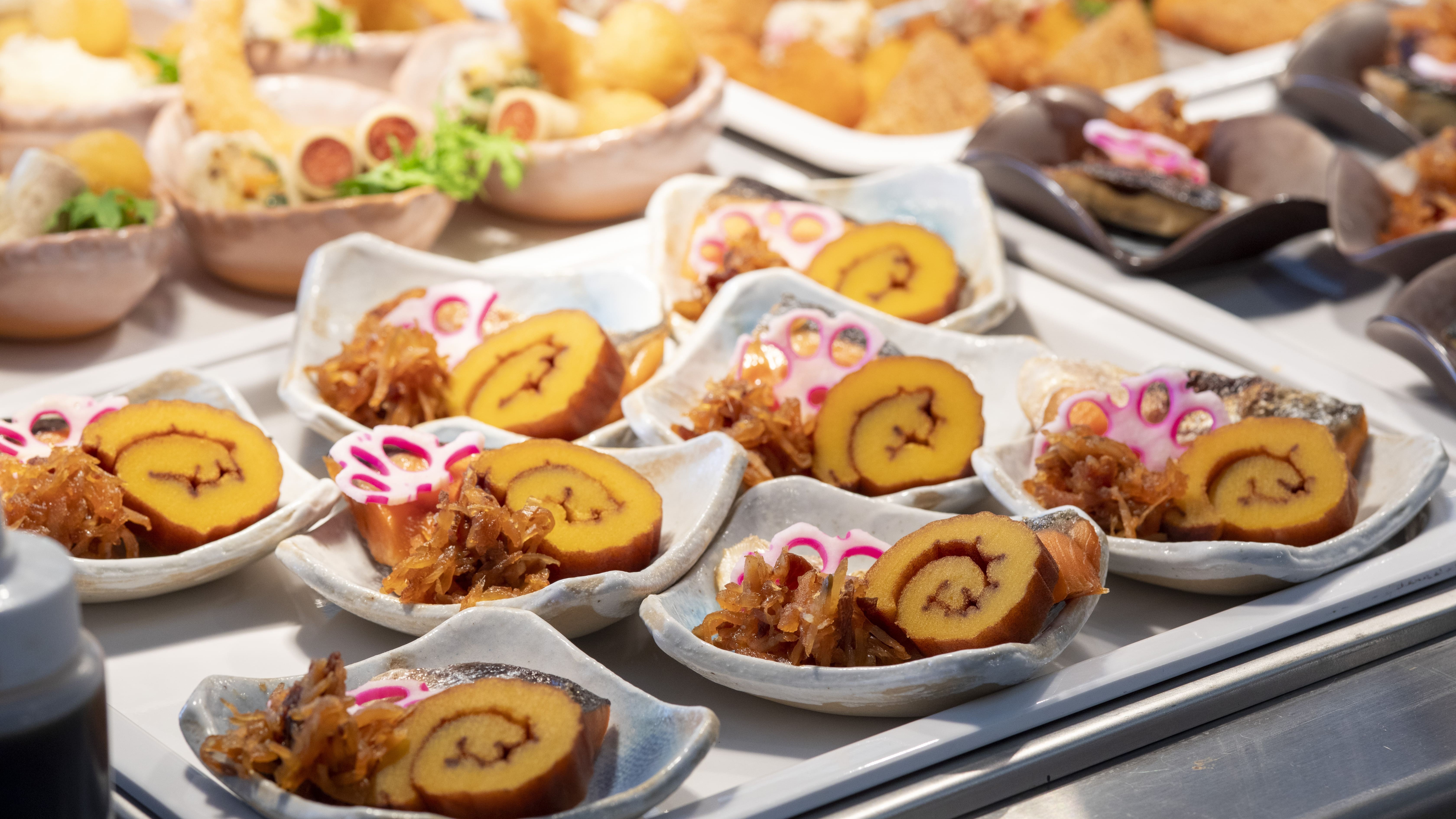 【朝食ビュッフェ】料理長の手作りの逸品が並ぶ和洋折衷のビュッフェ