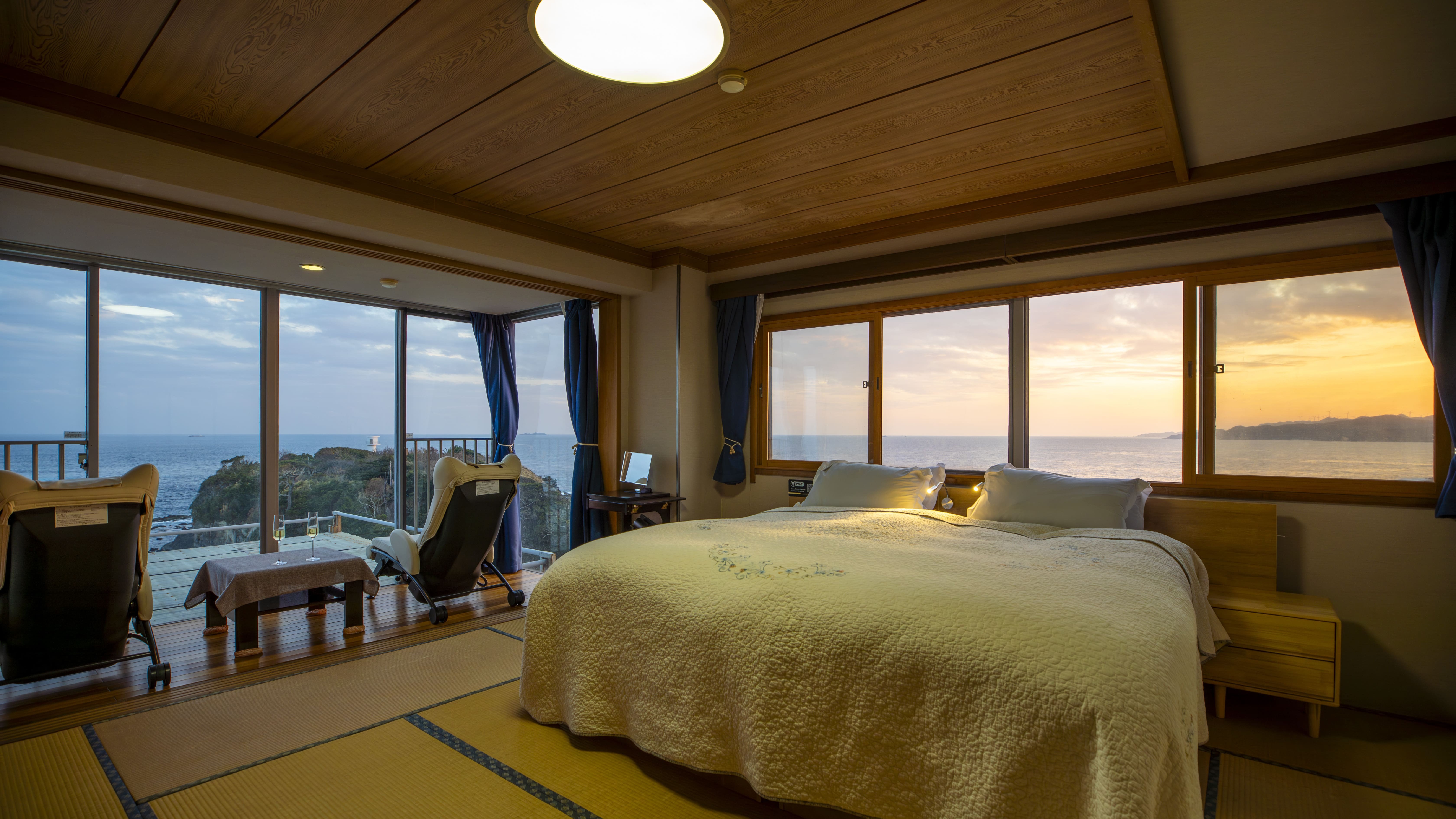 【客室一例】オーシャンビュー広縁付き角部屋和洋室