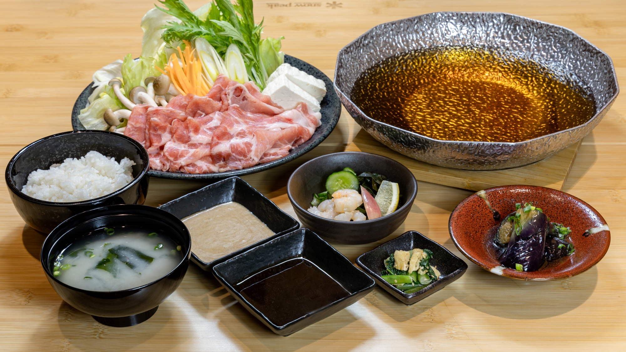 *選べるご夕食一例（豚しゃぶ御膳）