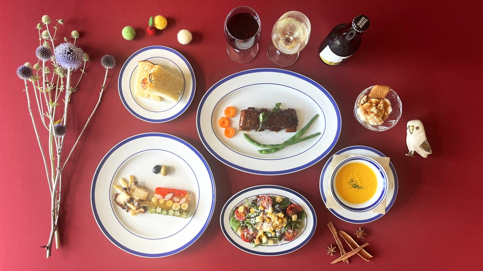 【夕食・朝食プラン】夜はコース料理に乾杯ドリンク1杯サービス・朝食はペンション定番のスタイル