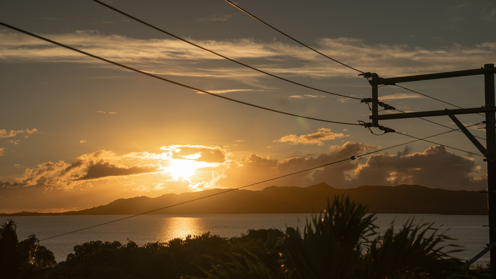 バルコニーからの夕景*