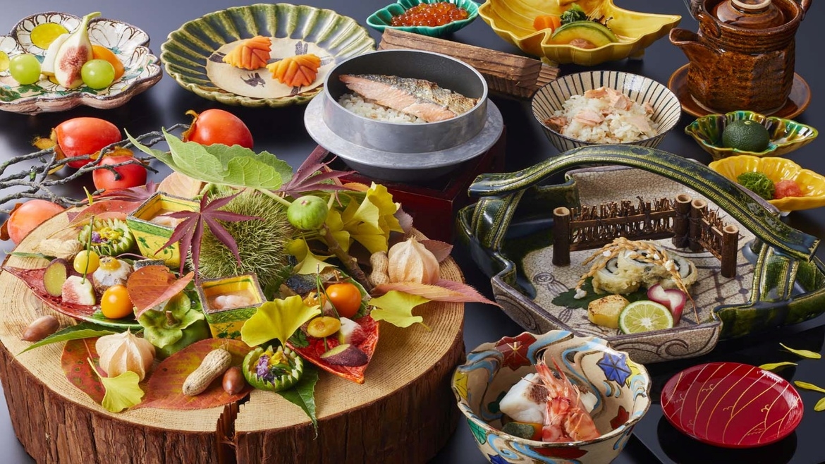 【当館名物】メイン料理9品より生雲丹や熊野牛など3品チョイス♪『秋のデラックスプラン』