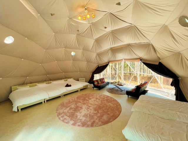 【素泊まり】広々ドームテントで大自然を感じるグランピング