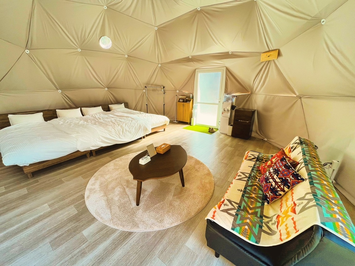 【素泊まり】広々ドームテントで大自然を感じるグランピング